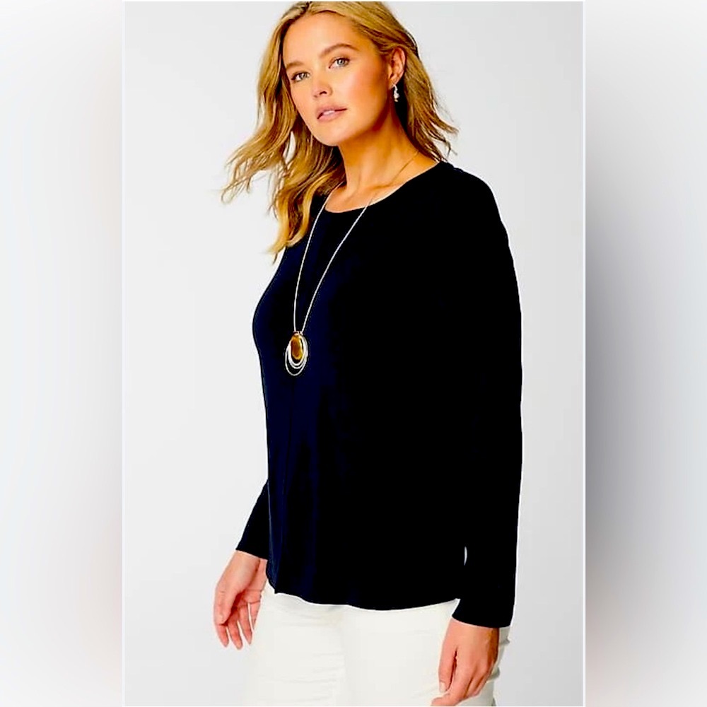 ⭐️NWOT JJILL PERFECT Shirt, Black, M, 100% Pima Cotton, Perfect for Layering 🖤💖